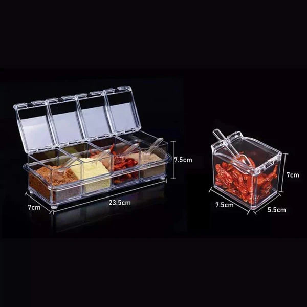 Acrylic high quality 4 grid spices rack Myle Cart