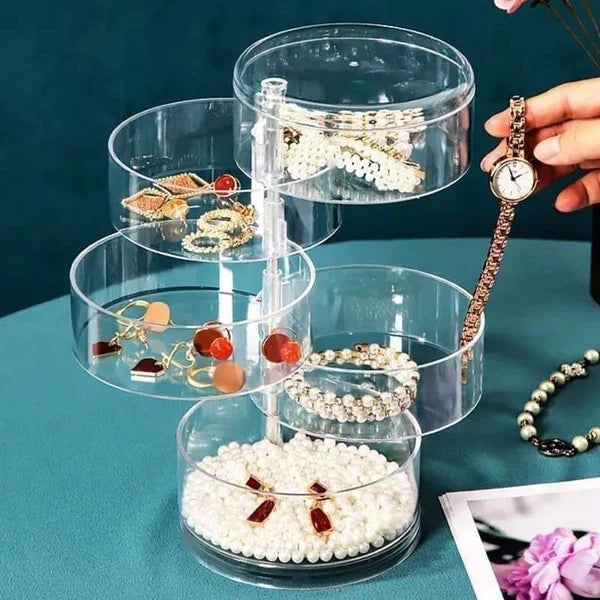 Multi Purpose layer jewellery organizer - Acrylic rotating organizer Myle Cart