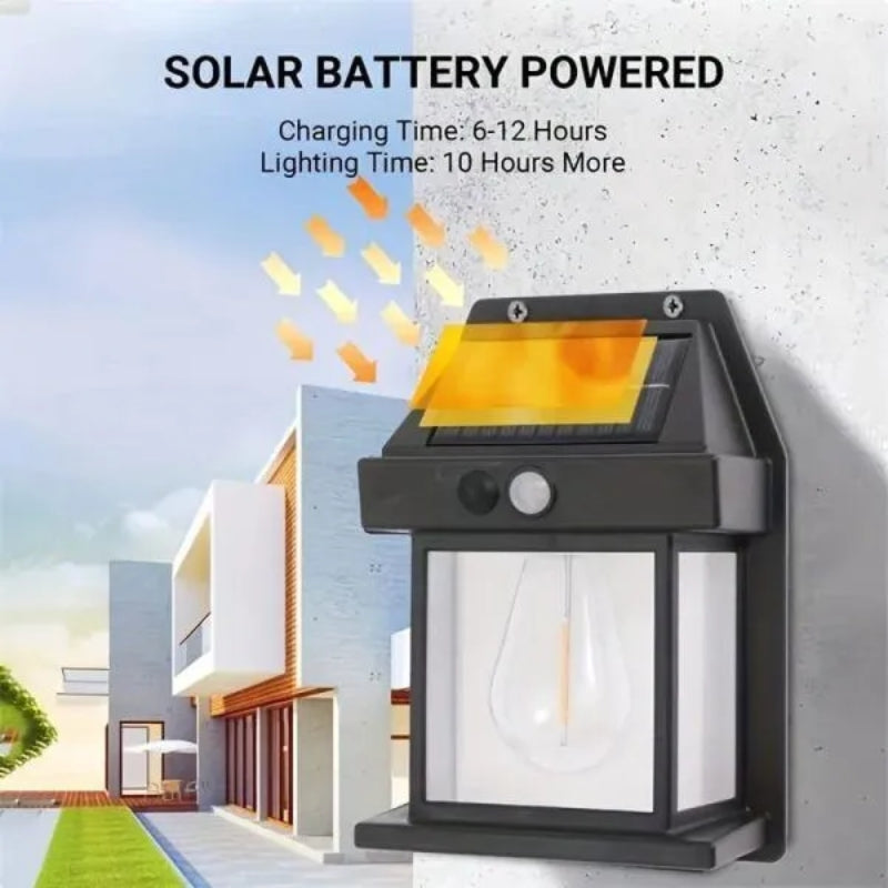 Wireless solar LED wall light motion sensor automatic