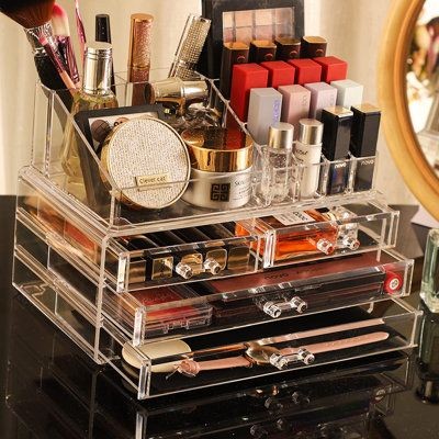 Acrylic Cosmetic Organizer With Drawer Myle Cart