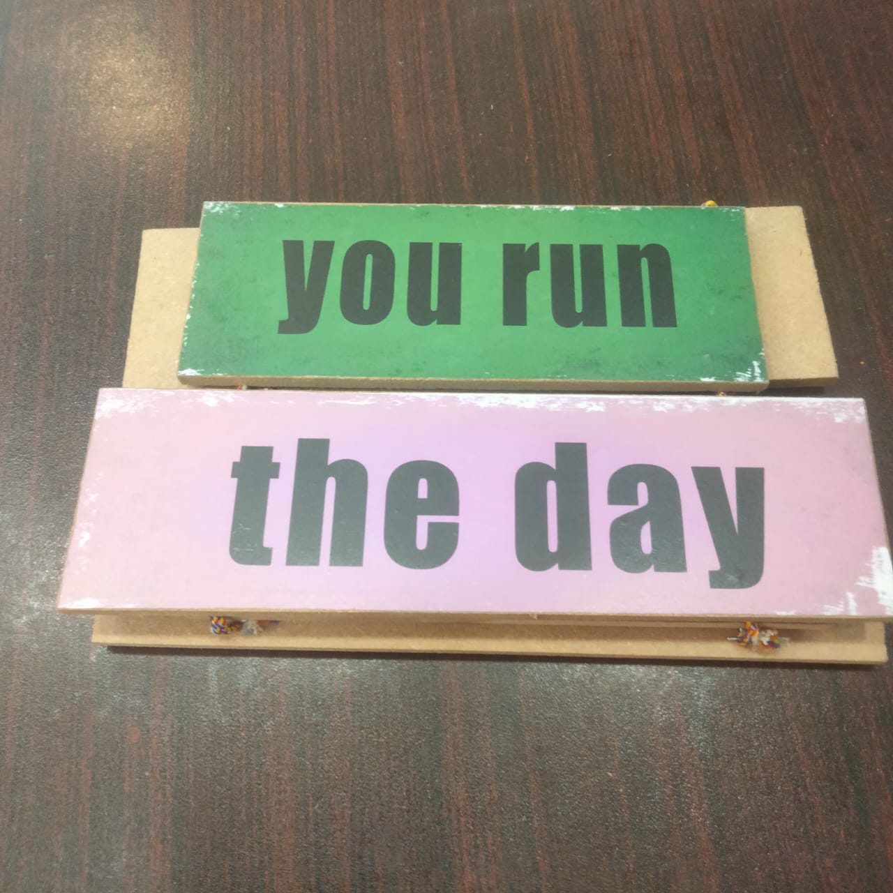 Either you run a day or a day runs you- wall decoration quotes