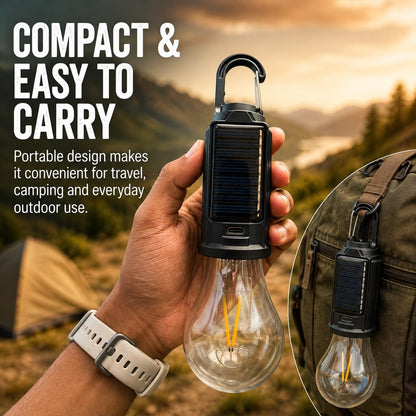 LED Rechargeable Solar Bulb Lamp — Camping, Load Shedding & Home Use