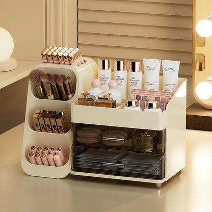 Large Capacity Countertop Makeup Organizer with Drawers