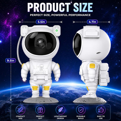 Astronaut Galaxy Projector Night Light — With Bluetooth Speaker