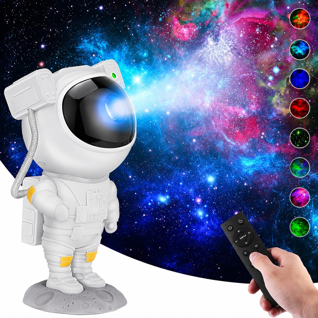 Astronaut Galaxy Projector Night Light — With Bluetooth Speaker