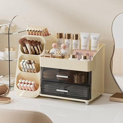 Large Capacity Countertop Makeup Organizer with Drawers