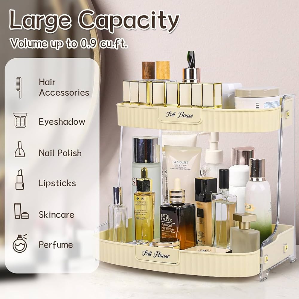 Luxury Desktop Skincare And Cosmetics Storage Organizer