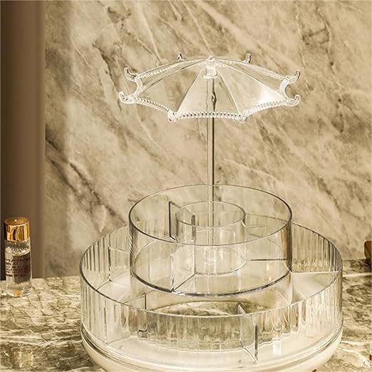 360 Turntable Rotating Makeup Organizer Rack for Perfume Skincare Lipsticks Lotion