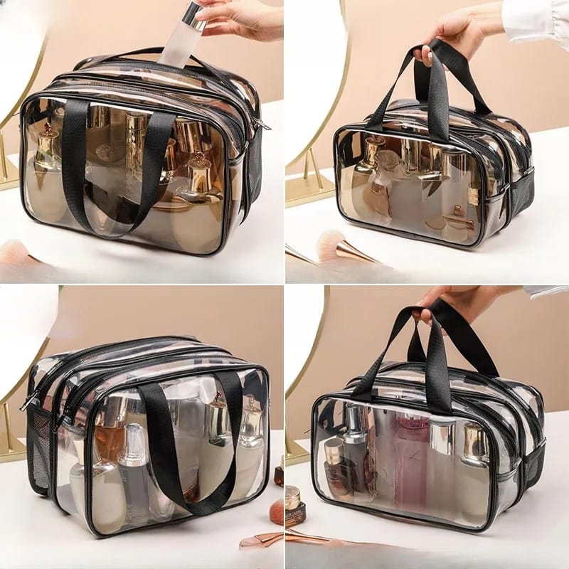 Stylish Dual-Zip Cosmetic Storage Bag