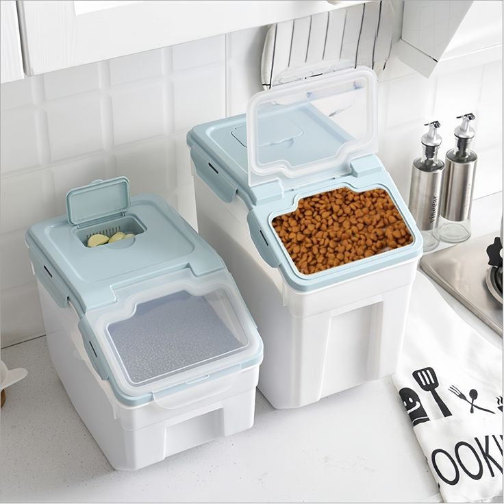 Kitchen storage organizer for rice and floor Myle Cart