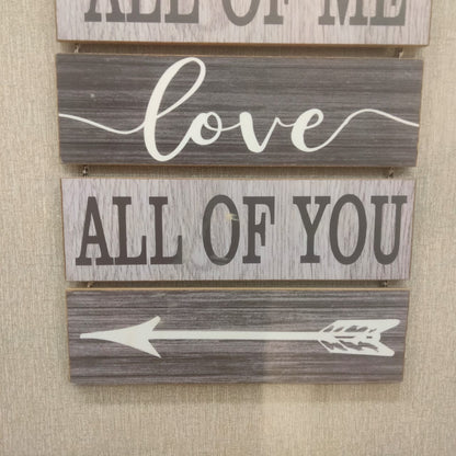 Love 5 step wooden hanging- wall decoration quotes