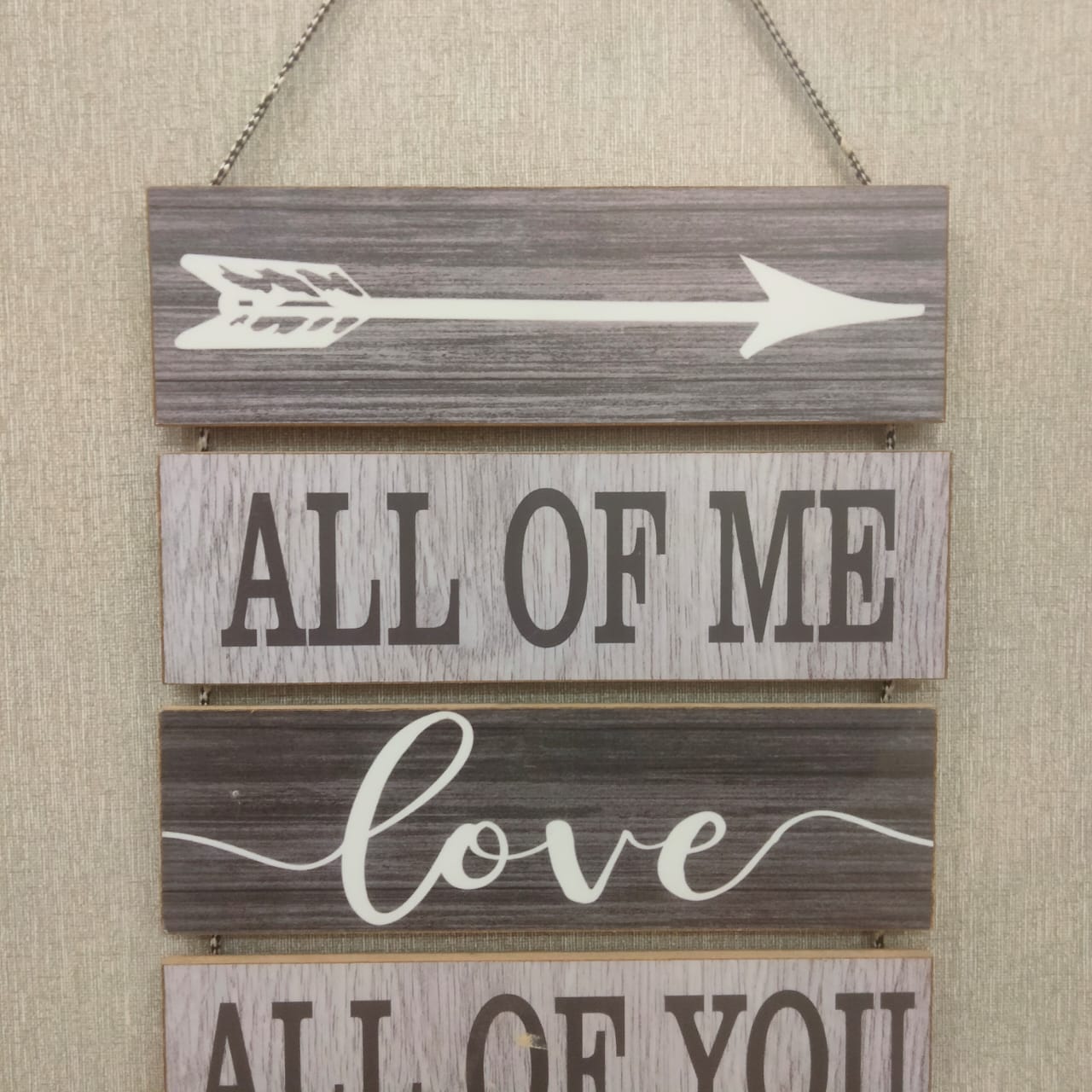 Love 5 step wooden hanging- wall decoration quotes