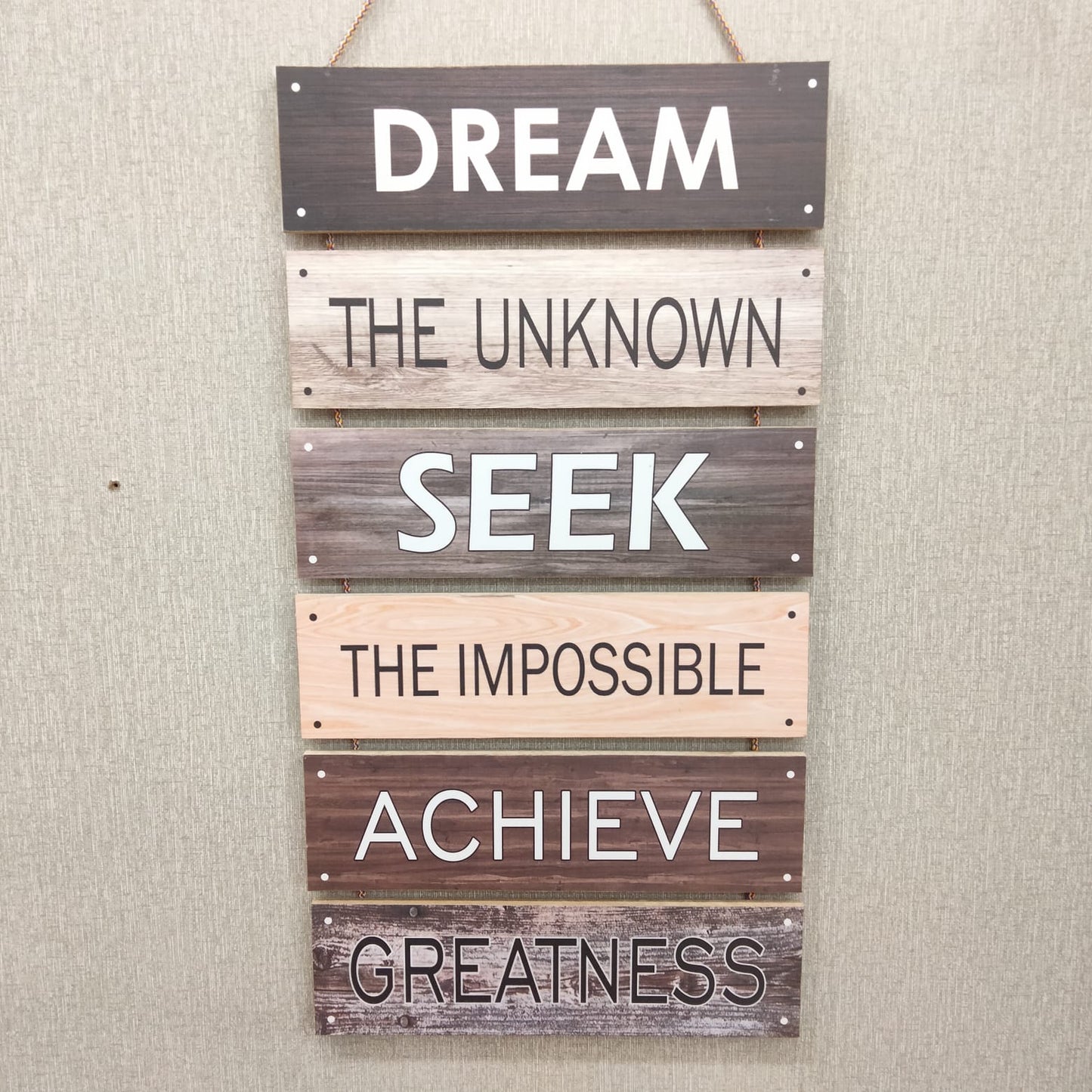 Dream big Motivational wall hanging - wall decoration quotes