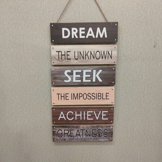 Dream big Motivational wall hanging - wall decoration quotes