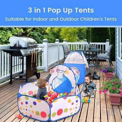 3-in-1 Kids Playhouse Tunnel Tent Pakistan | Indoor Outdoor Play Tent