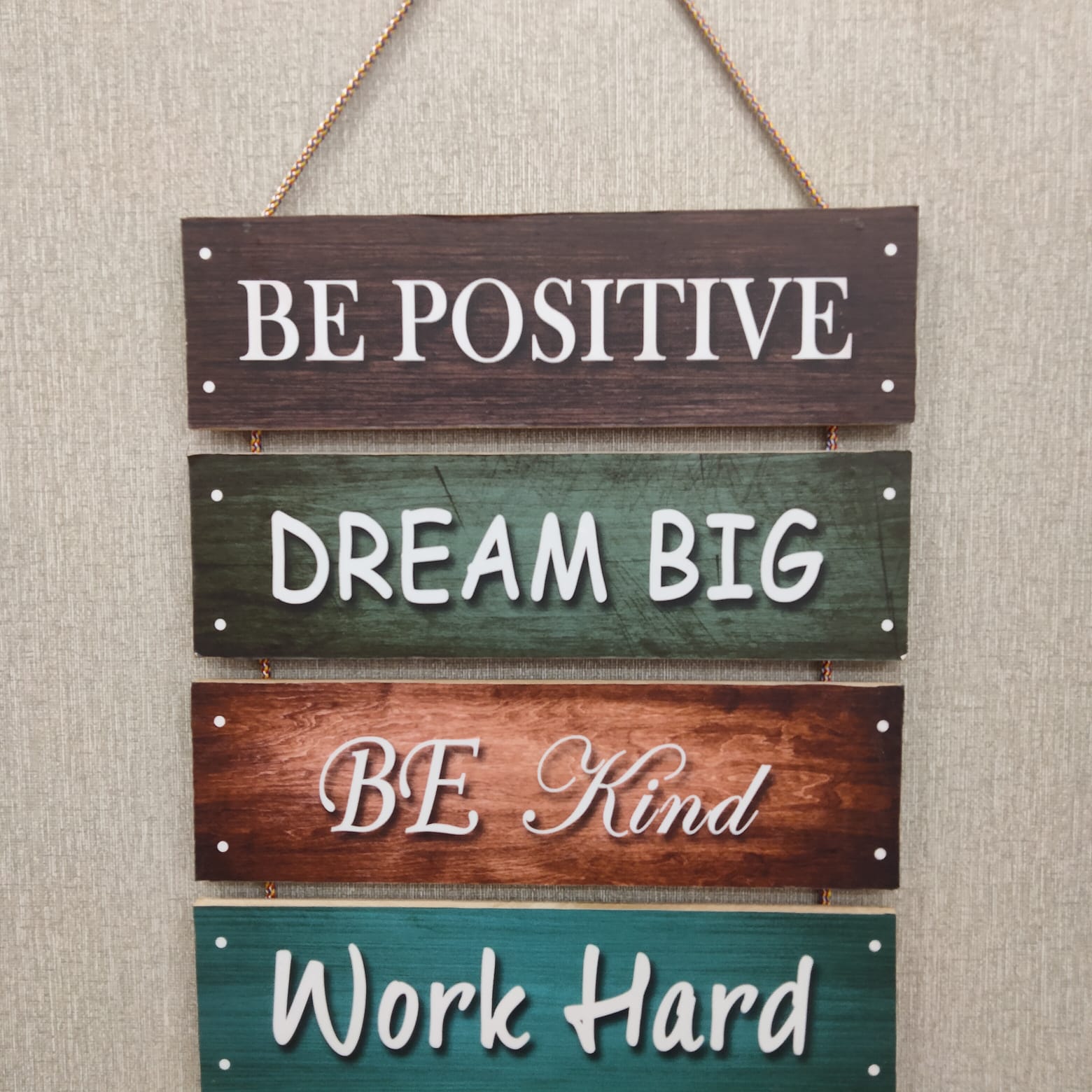 Be positive and dream big multi hanging quotes - wall decoration quotes