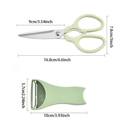 Stainless Steel Scissors and peeler set Myle Cart