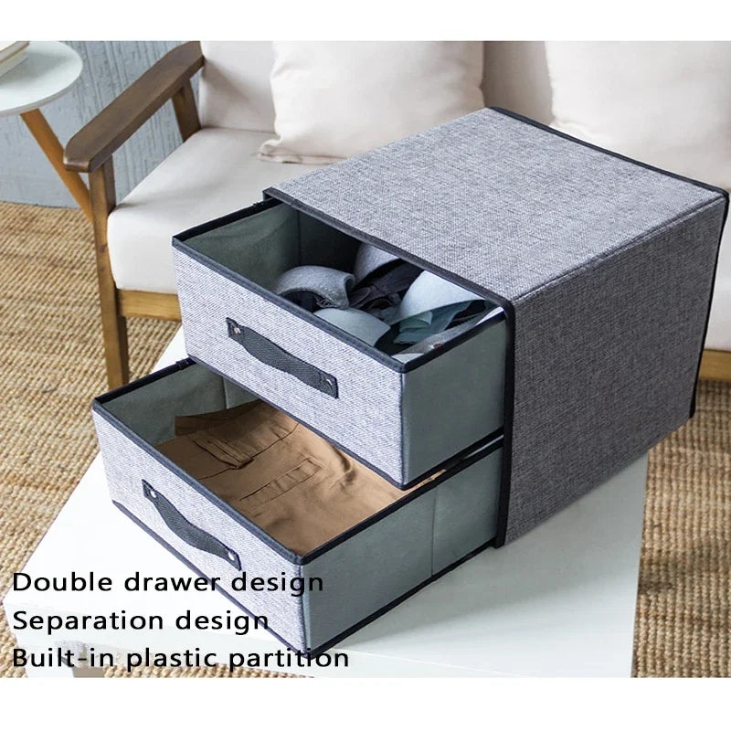 Fabric storage organizer - High quality 2 drawers storage organizer Myle Cart