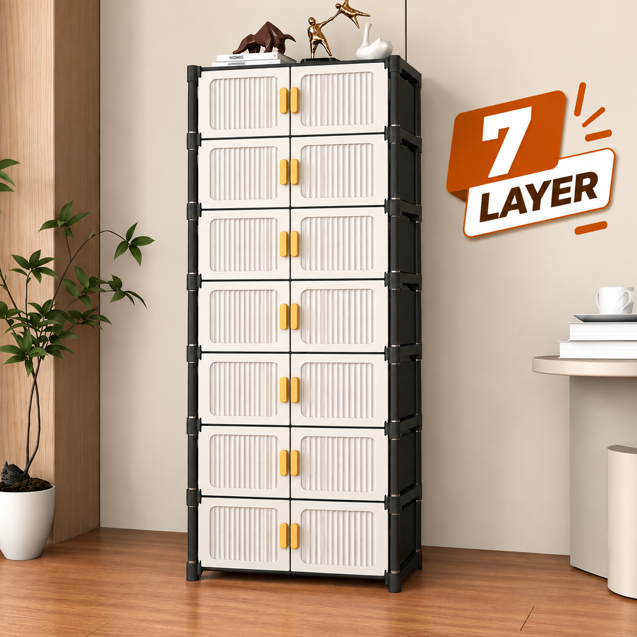 Modular Dustproof Shoe Storage Cabinet — Stackable & Customisable
