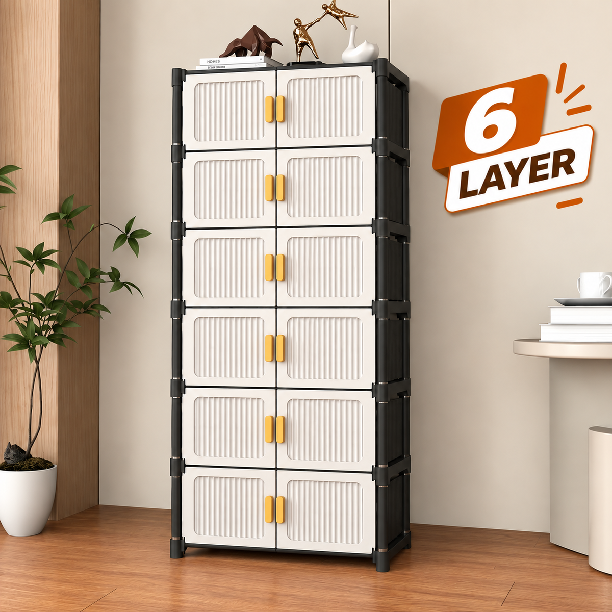 Modular Dustproof Shoe Storage Cabinet — Stackable & Customisable