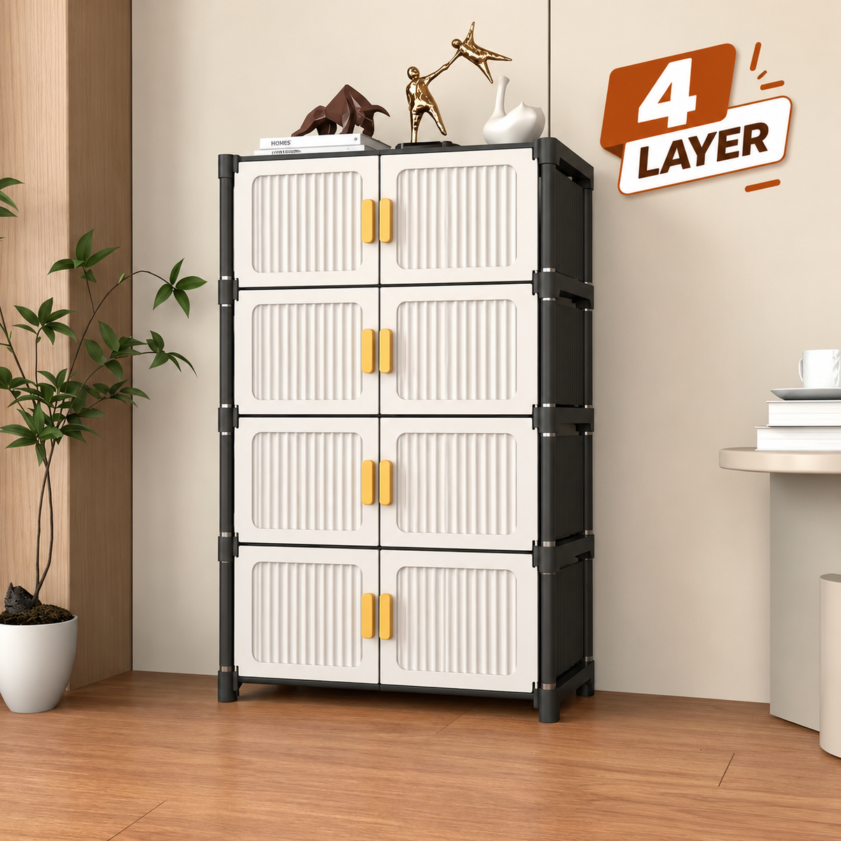 Modular Dustproof Shoe Storage Cabinet — Stackable & Customisable