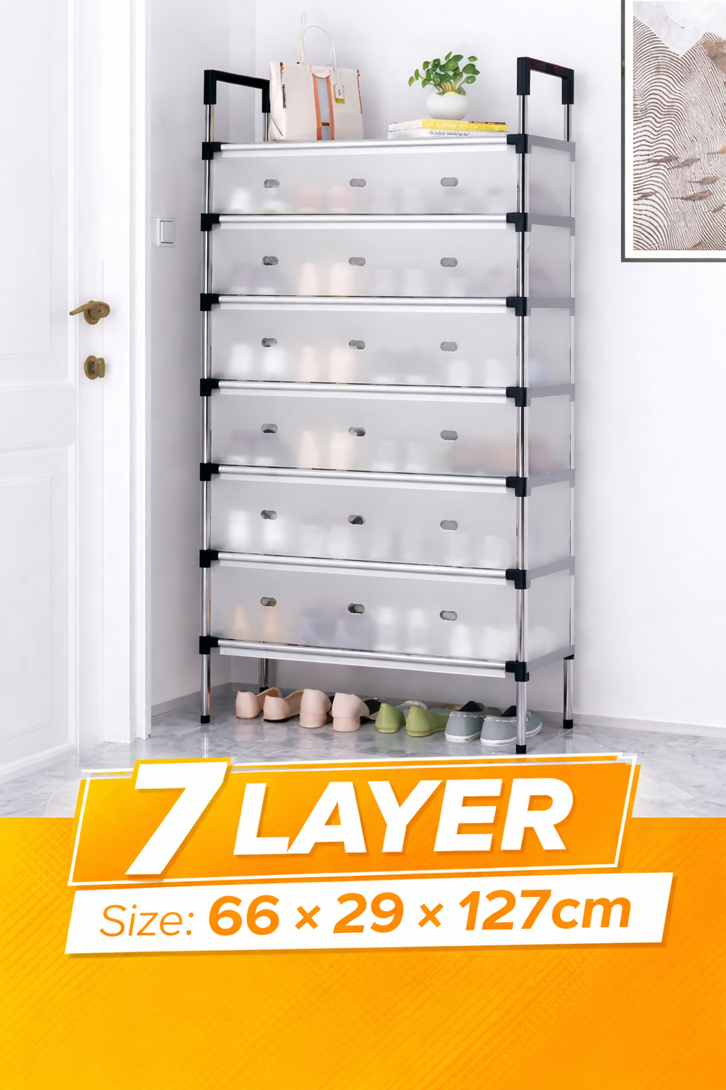 Multi-Layer Dustproof Shoe Rack — Space-Saving Home Organizer