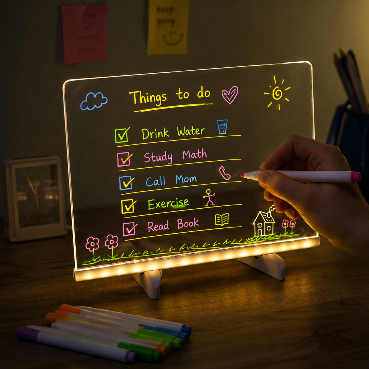 GlowBoard™ Acrylic LED Planner & Message Board
