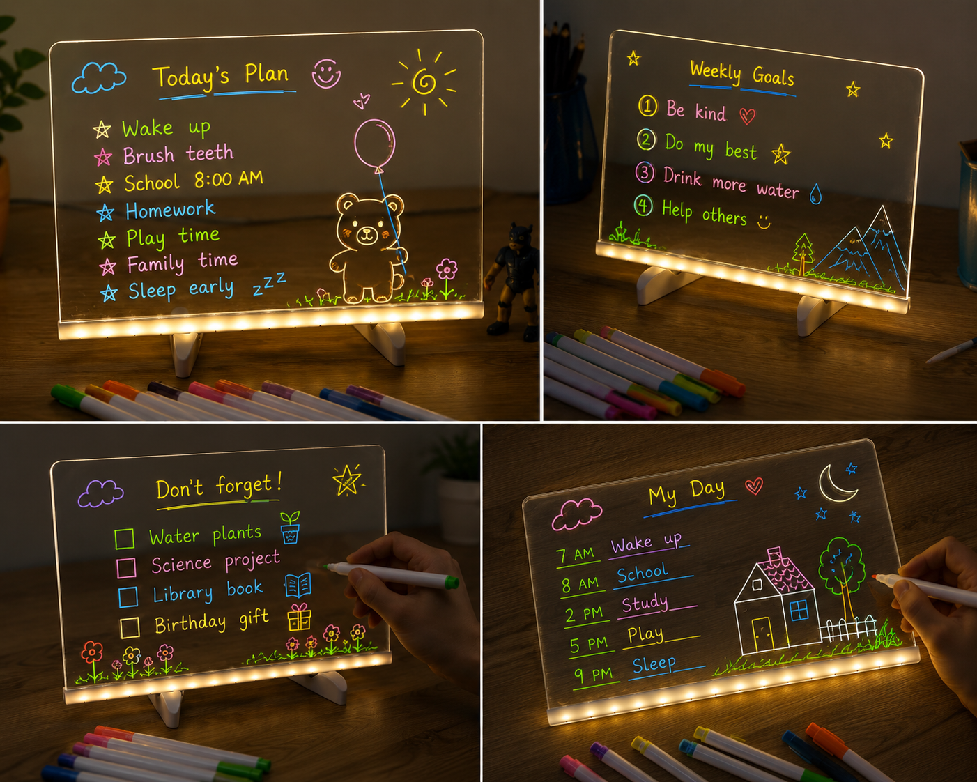 GlowBoard™ Acrylic LED Planner & Message Board