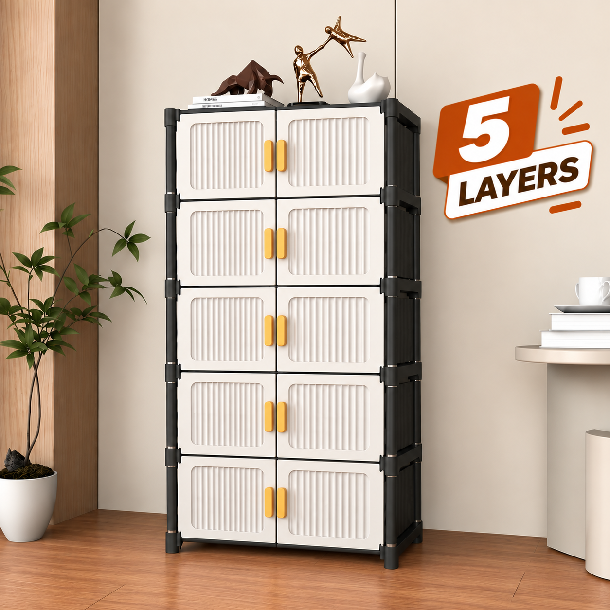 Modular Dustproof Shoe Storage Cabinet — Stackable & Customisable