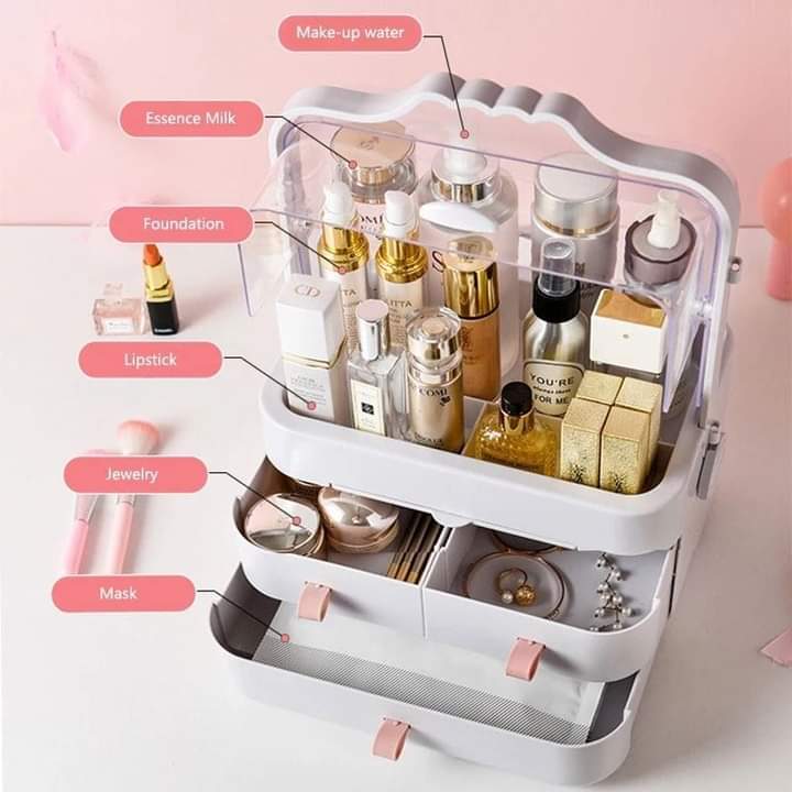 Cosmetic And Jewelry Organizer With Drawers At The Bottom Myle Cart