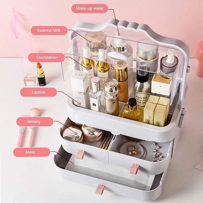 Cosmetic And Jewelry Organizer With Drawers At The Bottom Myle Cart