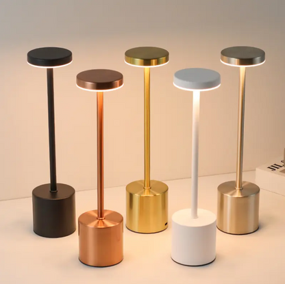 Cordless rechargeable metal desk lamp with touch control 3 light modes