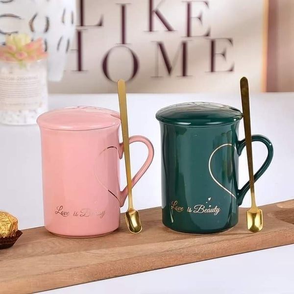 Heart holder couple mug set Myle Cart