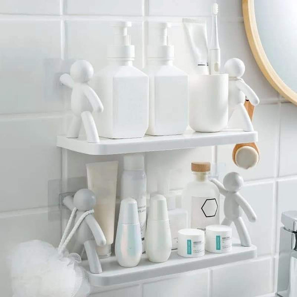 Wall Mounted man holding multipurpose organizer Myle Cart