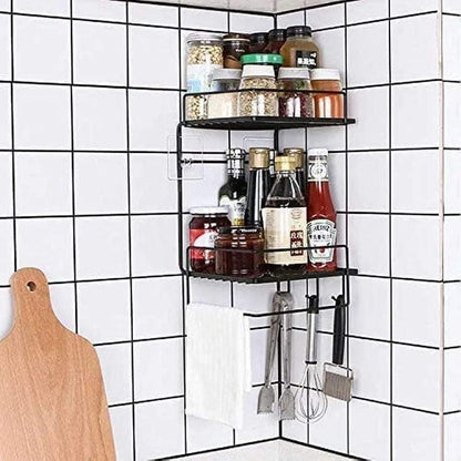 Double layer metallic multipurpose shelf for kitchen or bathroom Myle Cart