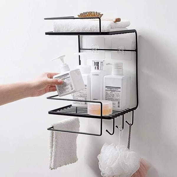 Double layer metallic multipurpose shelf for kitchen or bathroom Myle Cart