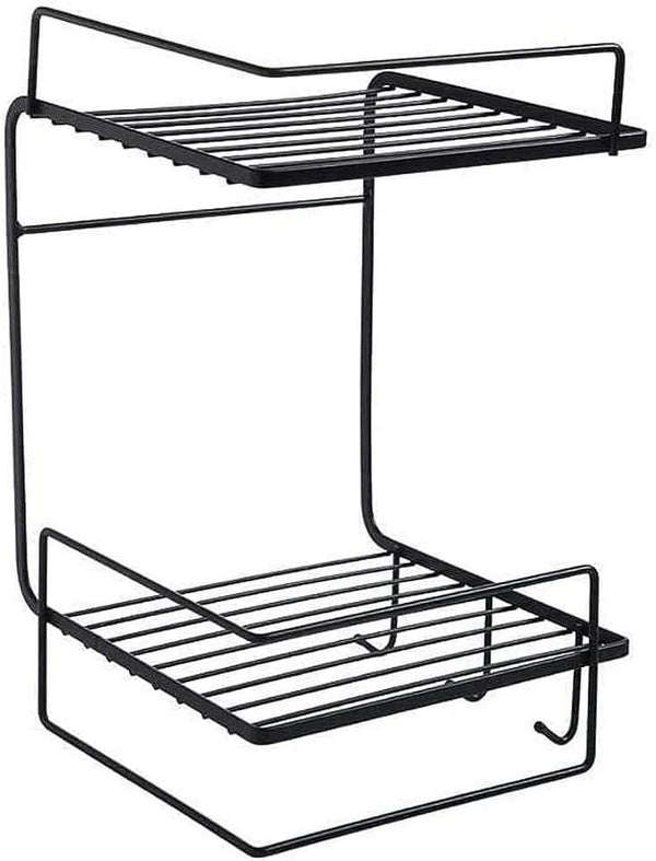 Double layer metallic multipurpose shelf for kitchen or bathroom Myle Cart