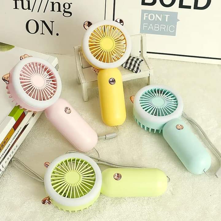 Portable led light fan rechargeable fan with led light Myle Cart