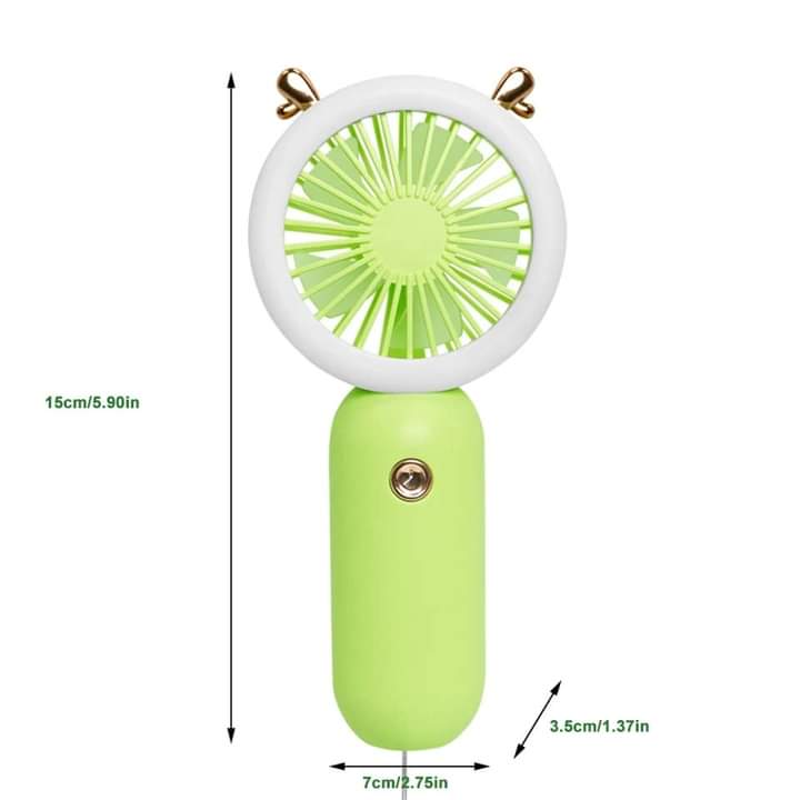 Portable led light fan rechargeable fan with led light Myle Cart