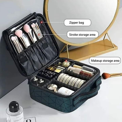 Travel makeup organizer bag water resistant zipper closure Pakistan