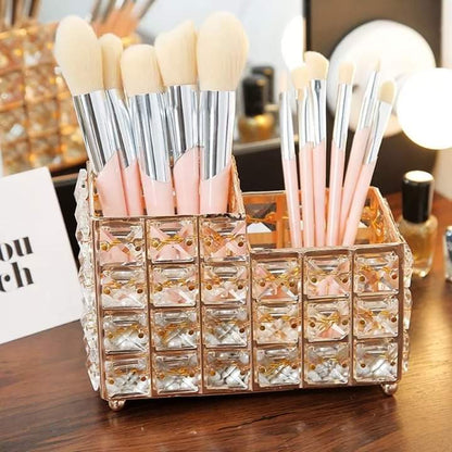 Nordic 2 In 1 Crystal Makeup Brush Holder