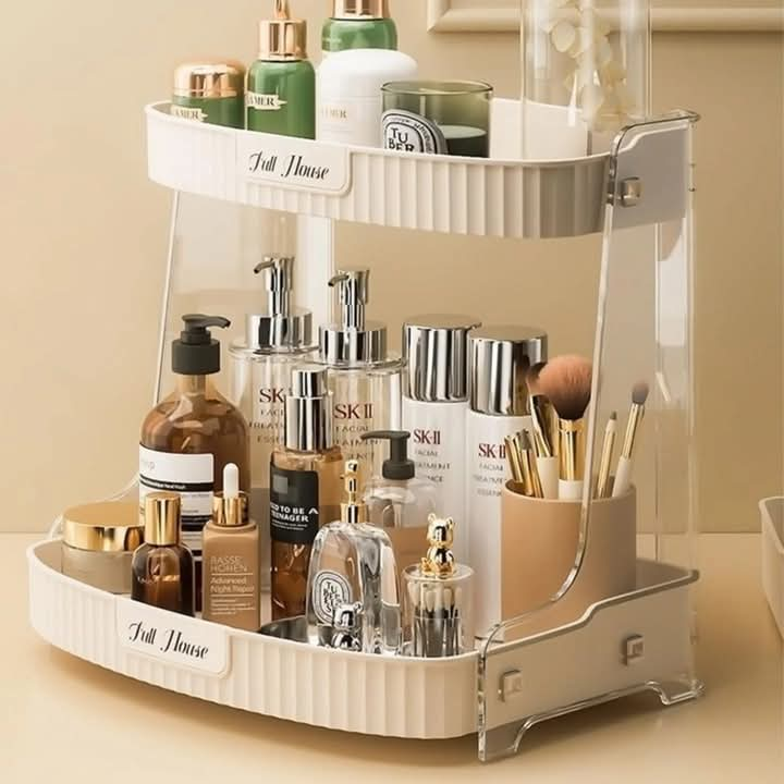 Luxury Desktop Skincare And Cosmetics Storage Organizer