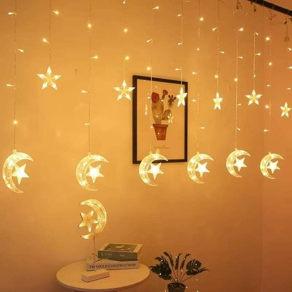 Crescent Moon Curtain Lights 10ft curtain light Myle Cart