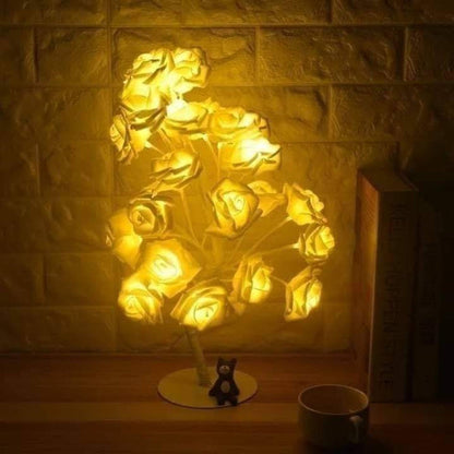 White Rose flower lamp Myle Cart