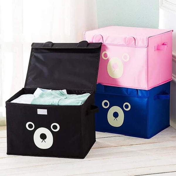 Cloth Cartoon Bear Storage Box Myle Cart