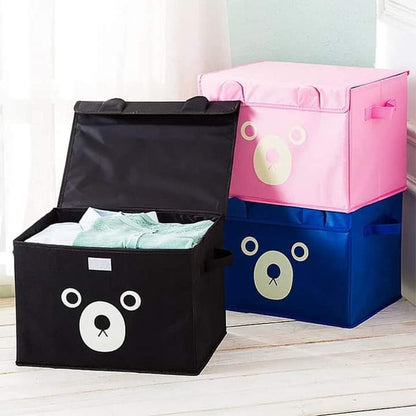 Cloth Cartoon Bear Storage Box Myle Cart