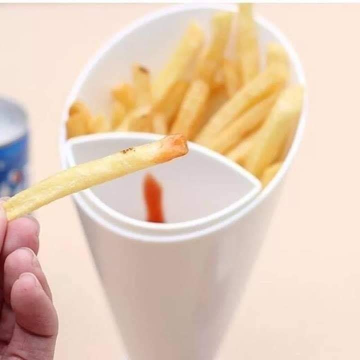 Fries cone holder with dipping cup Myle Cart