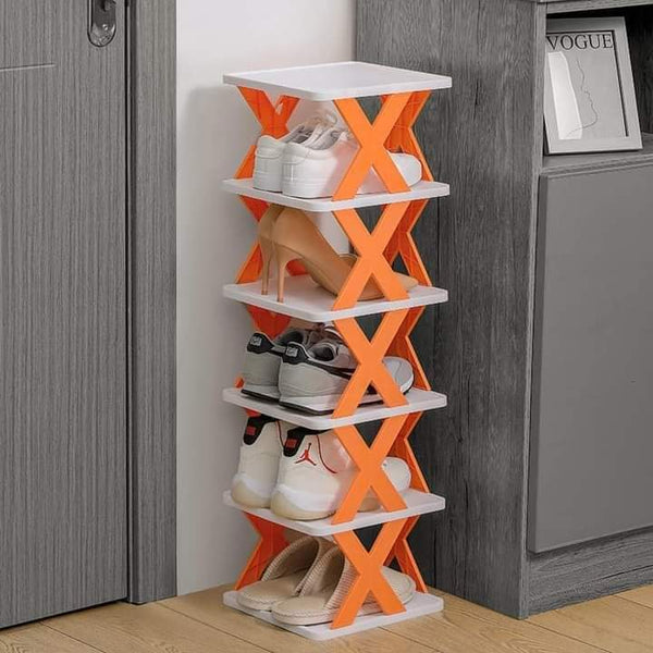 Foldable Zig zag shoe rack in 6 layers Myle Cart