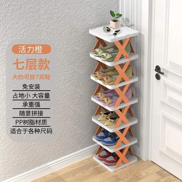 Foldable Zig zag shoe rack in 6 layers Myle Cart