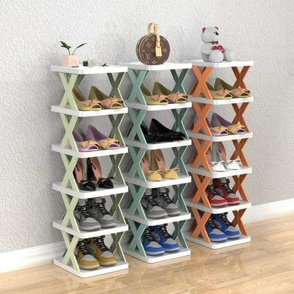 Foldable Zig zag shoe rack in 6 layers Myle Cart